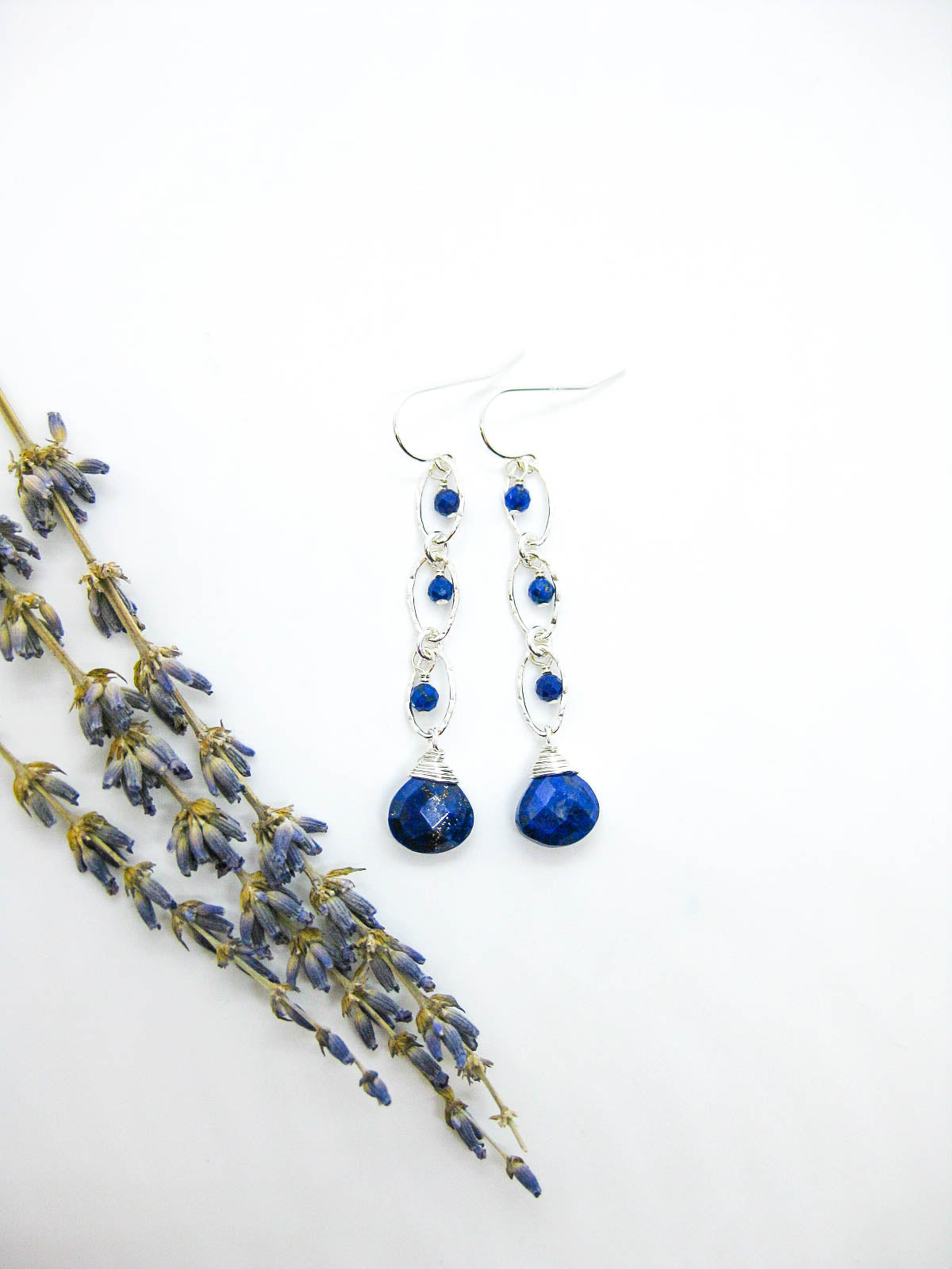 Lilac: Lapis Earrings - e724