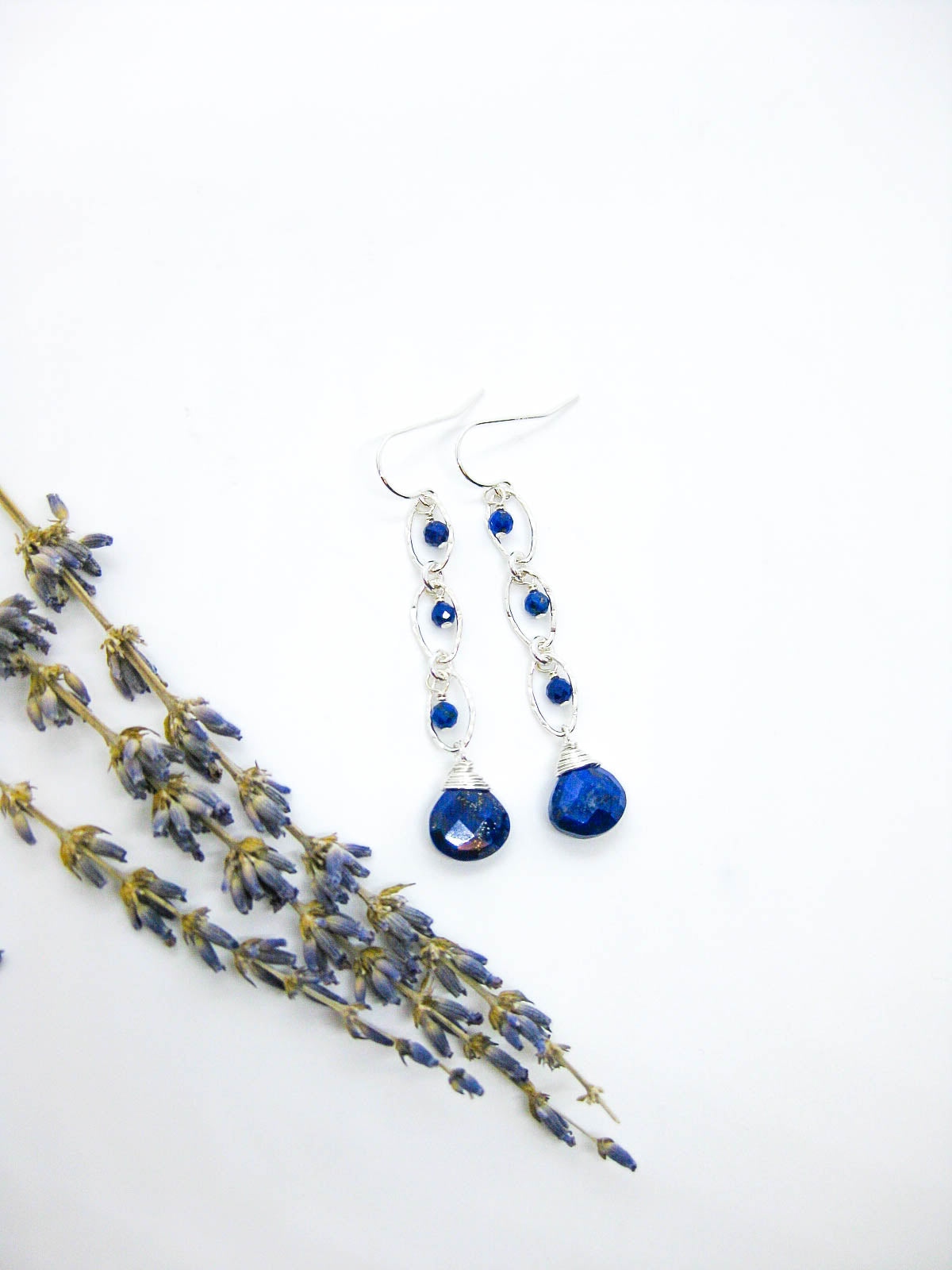 Lilac: Lapis Earrings - e724