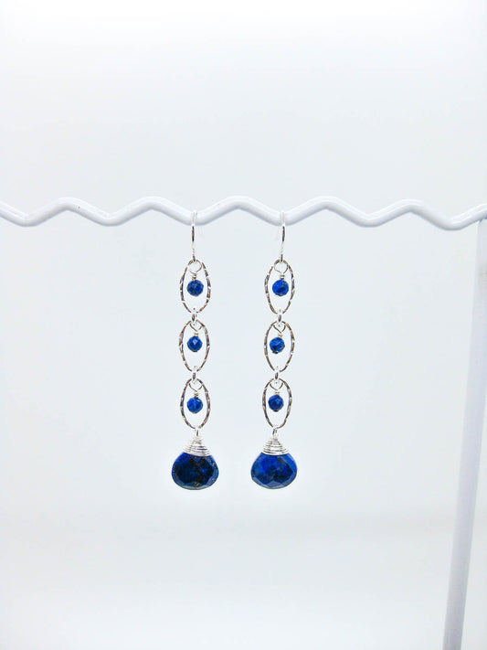 Lilac: Lapis Earrings - e724