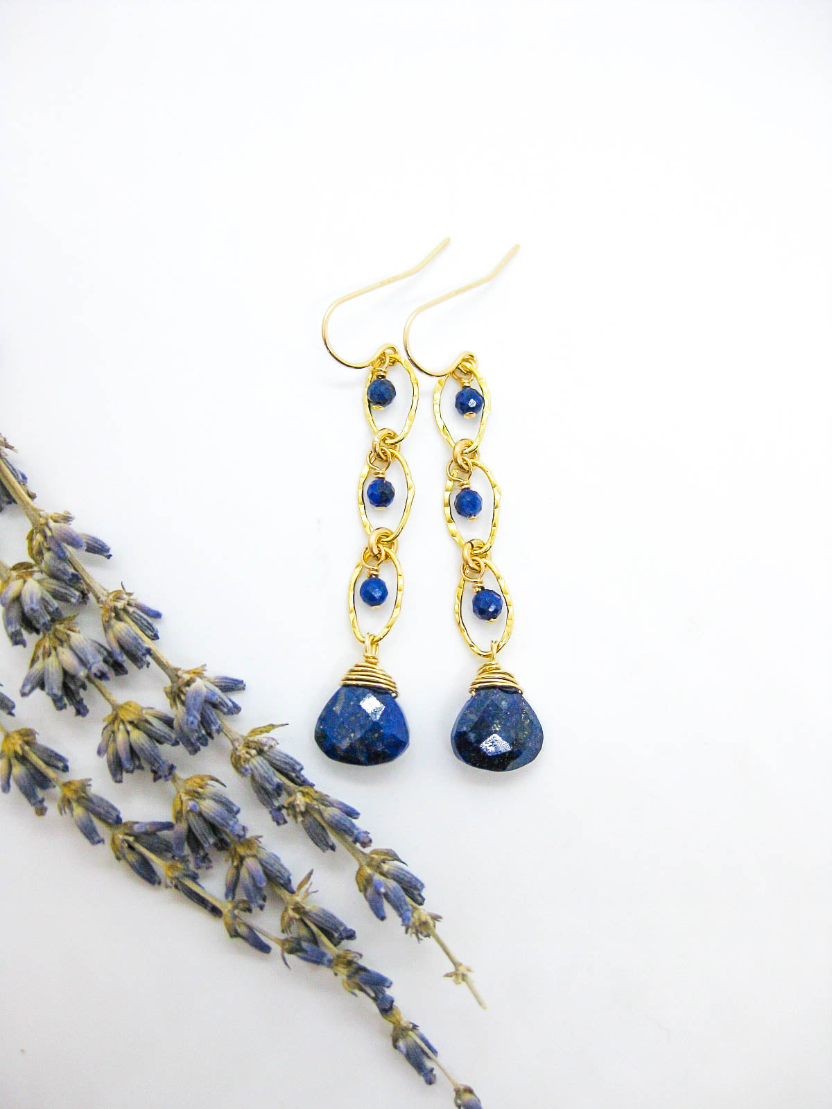 Lilac: Lapis Earrings - e724