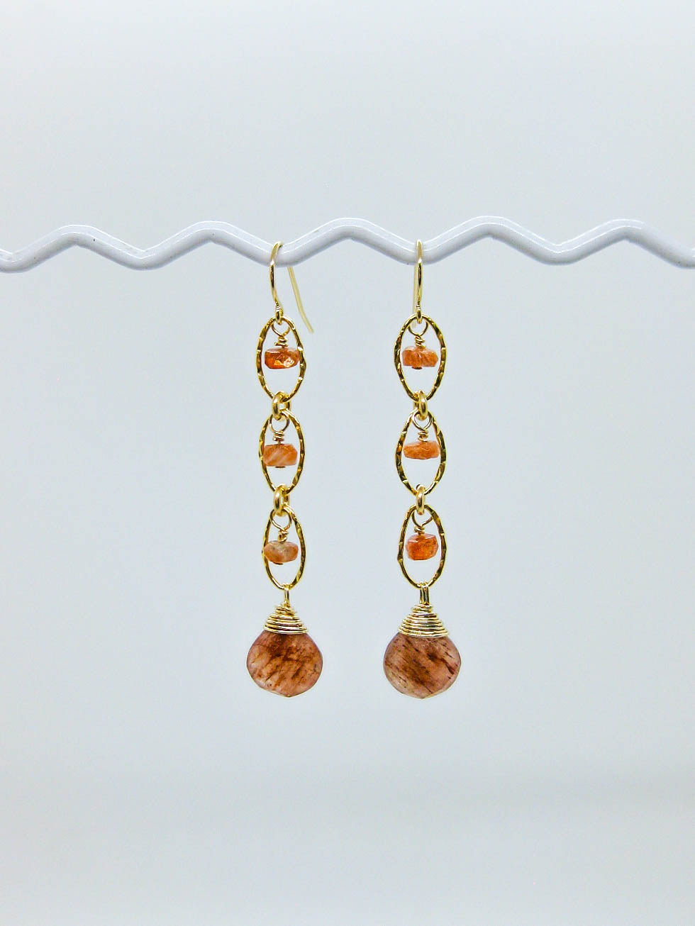 Lilac: Sunstone Earrings - e725