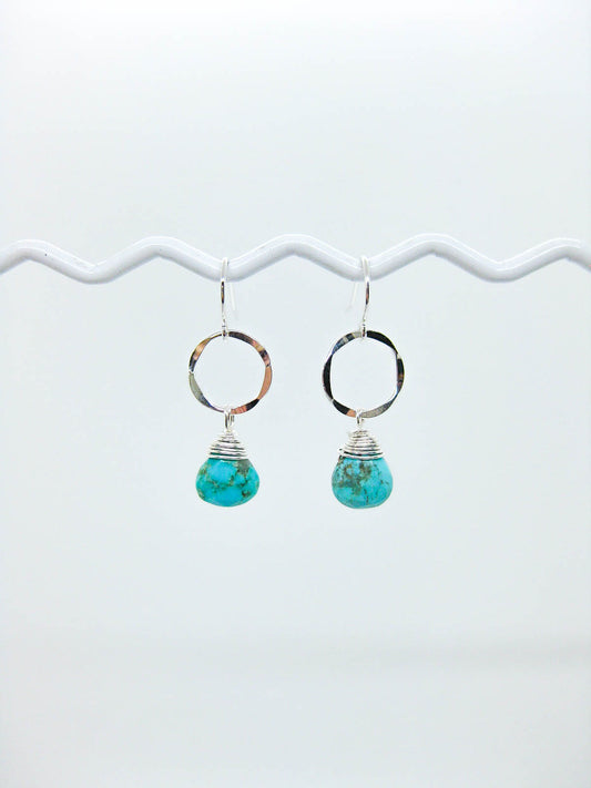 Daisy: Turquoise Earrings - e728