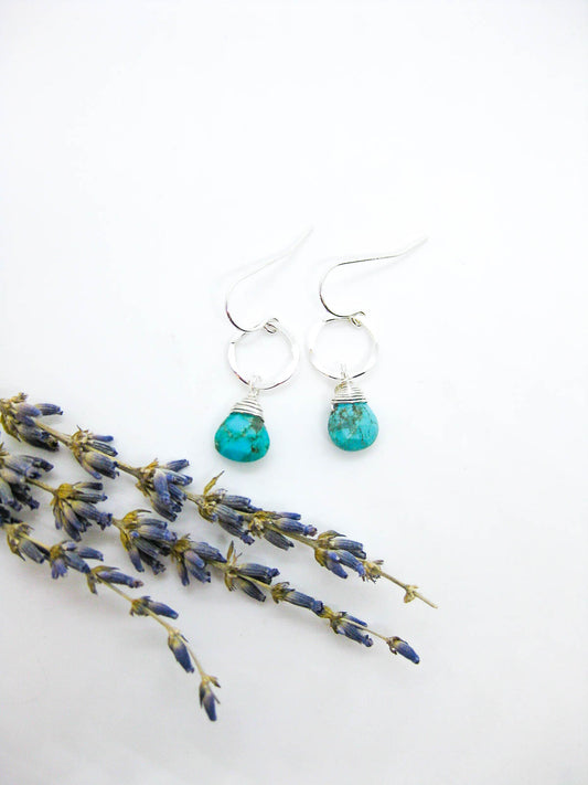 Daisy: Turquoise Earrings - e728