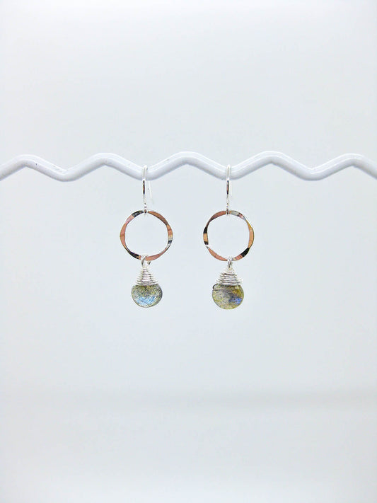 Daisy: Labradorite Earrings - e729