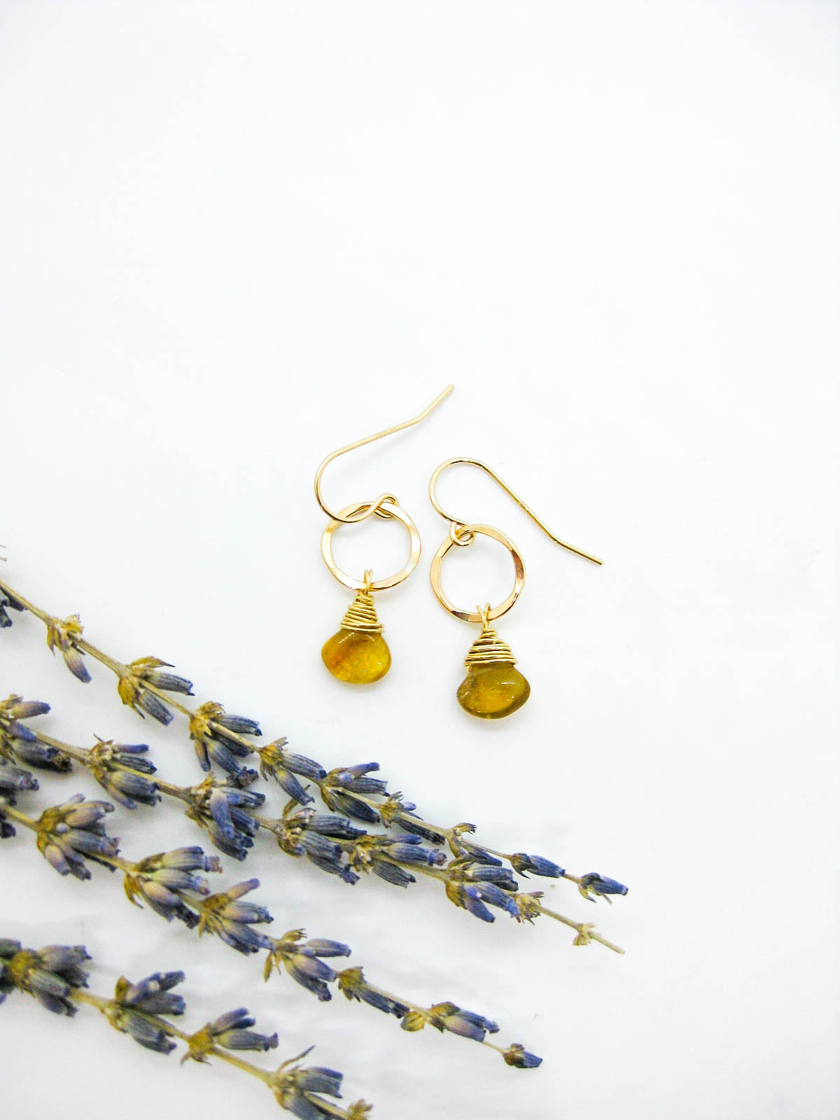 Daisy: Citrine Earrings - e736