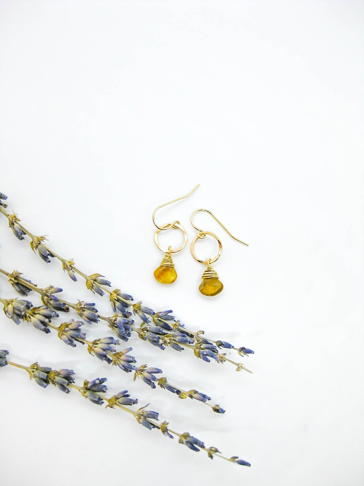 Daisy: Citrine Earrings - e736