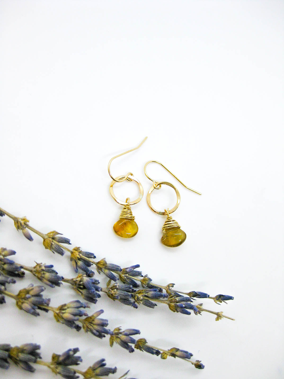 Daisy: Citrine Earrings - e736