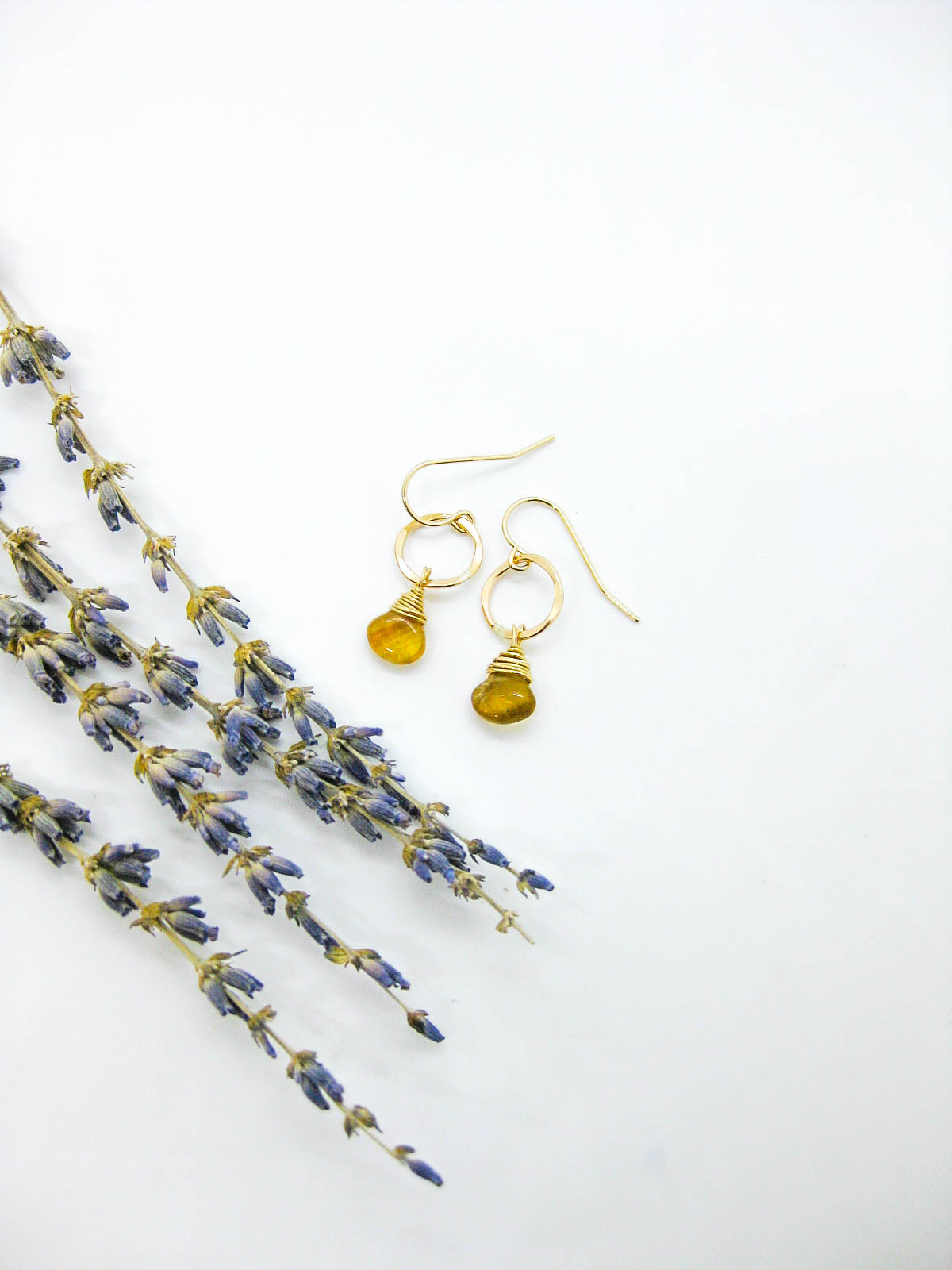 Daisy: Citrine Earrings - e736