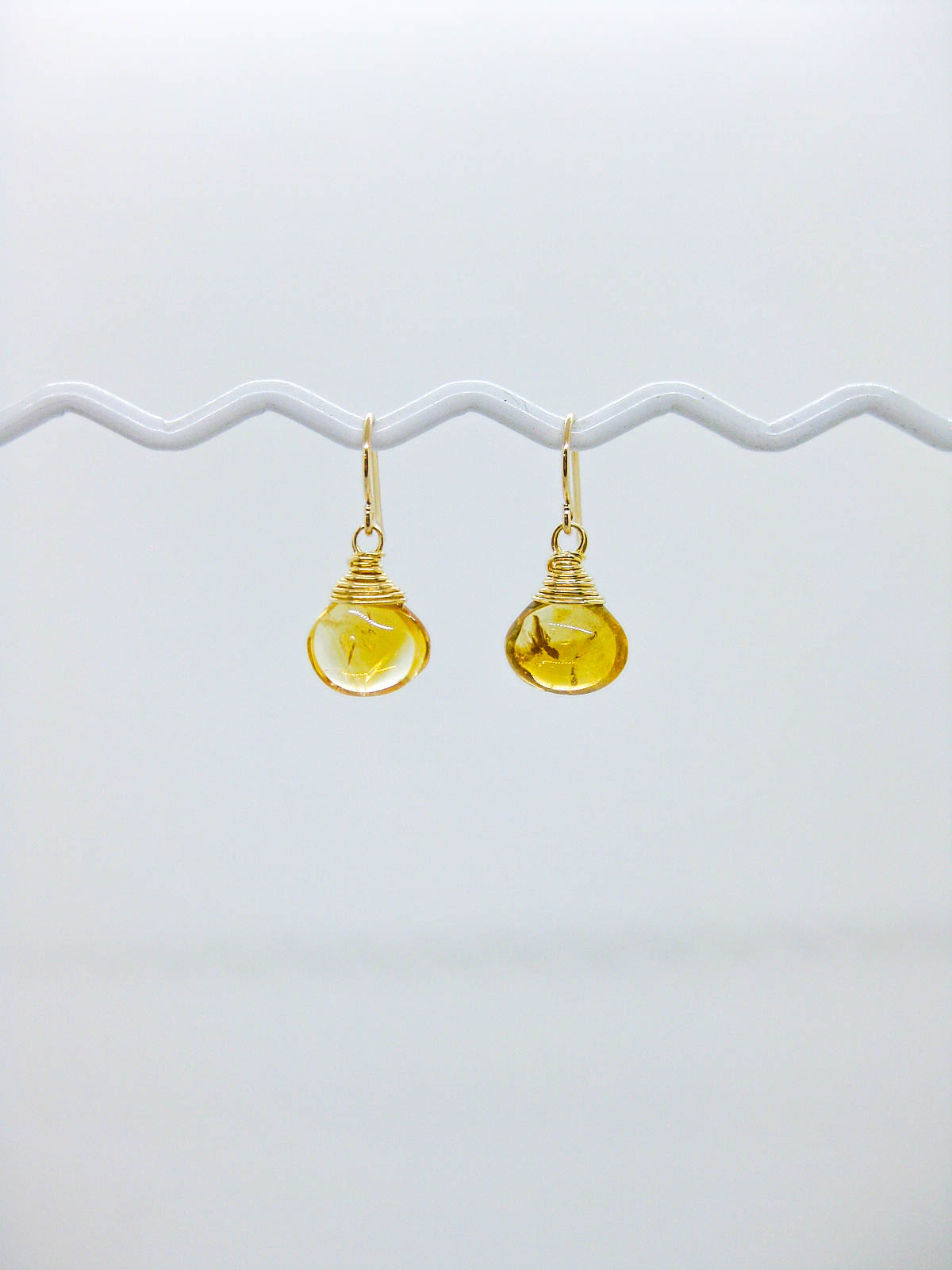 Chamomile: Citrine Earrings - e738