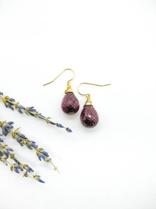 Amar: Ruby Earrings - e740