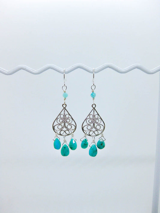 Olive: Amazonite Chandelier - e749