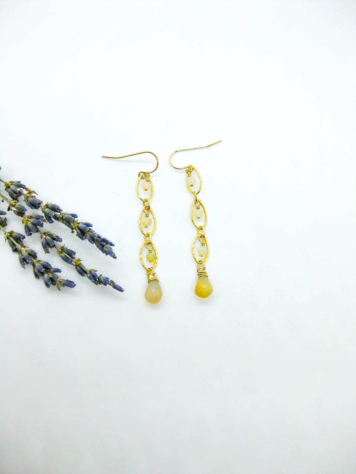 Lilac: Opal Earrings - e763