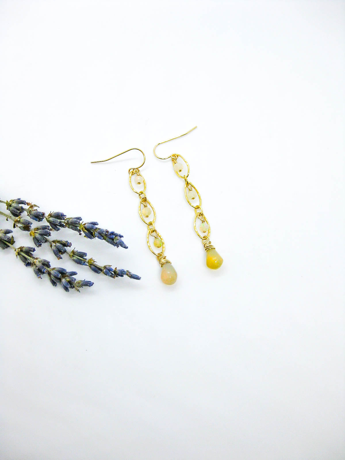 Lilac: Opal Earrings - e763