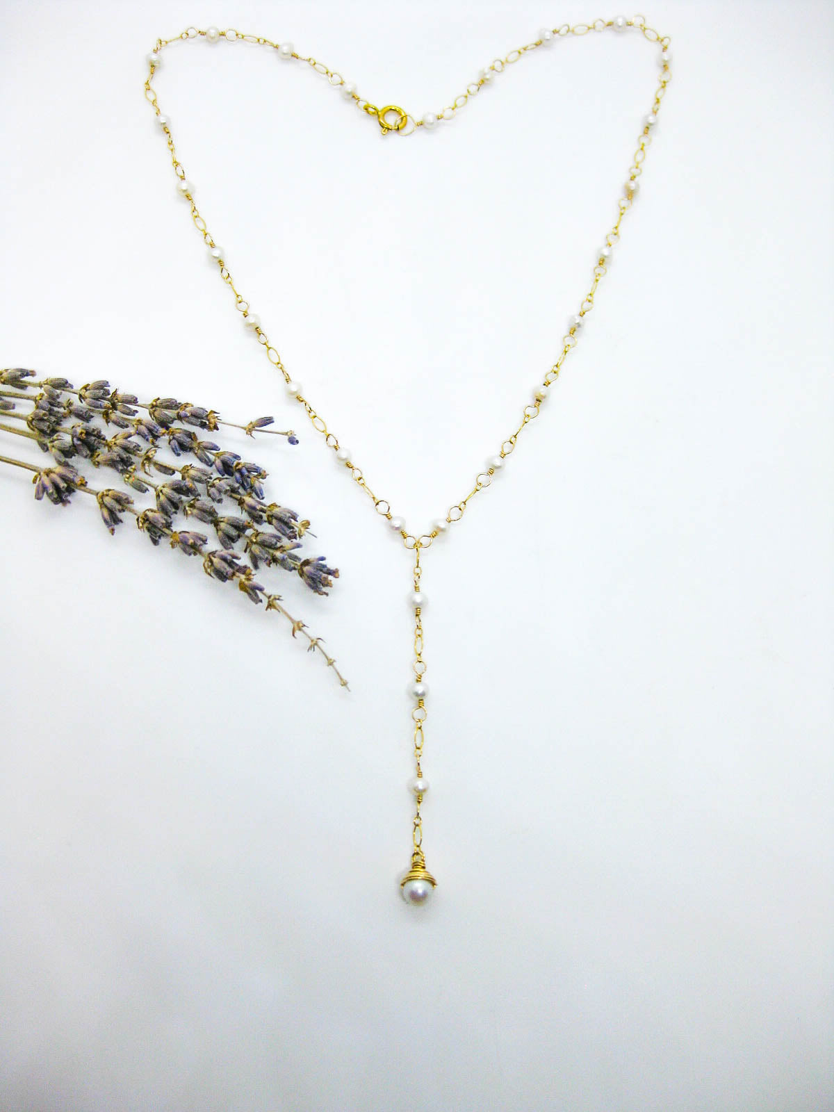 Daffodil: Pearl Drop Necklace