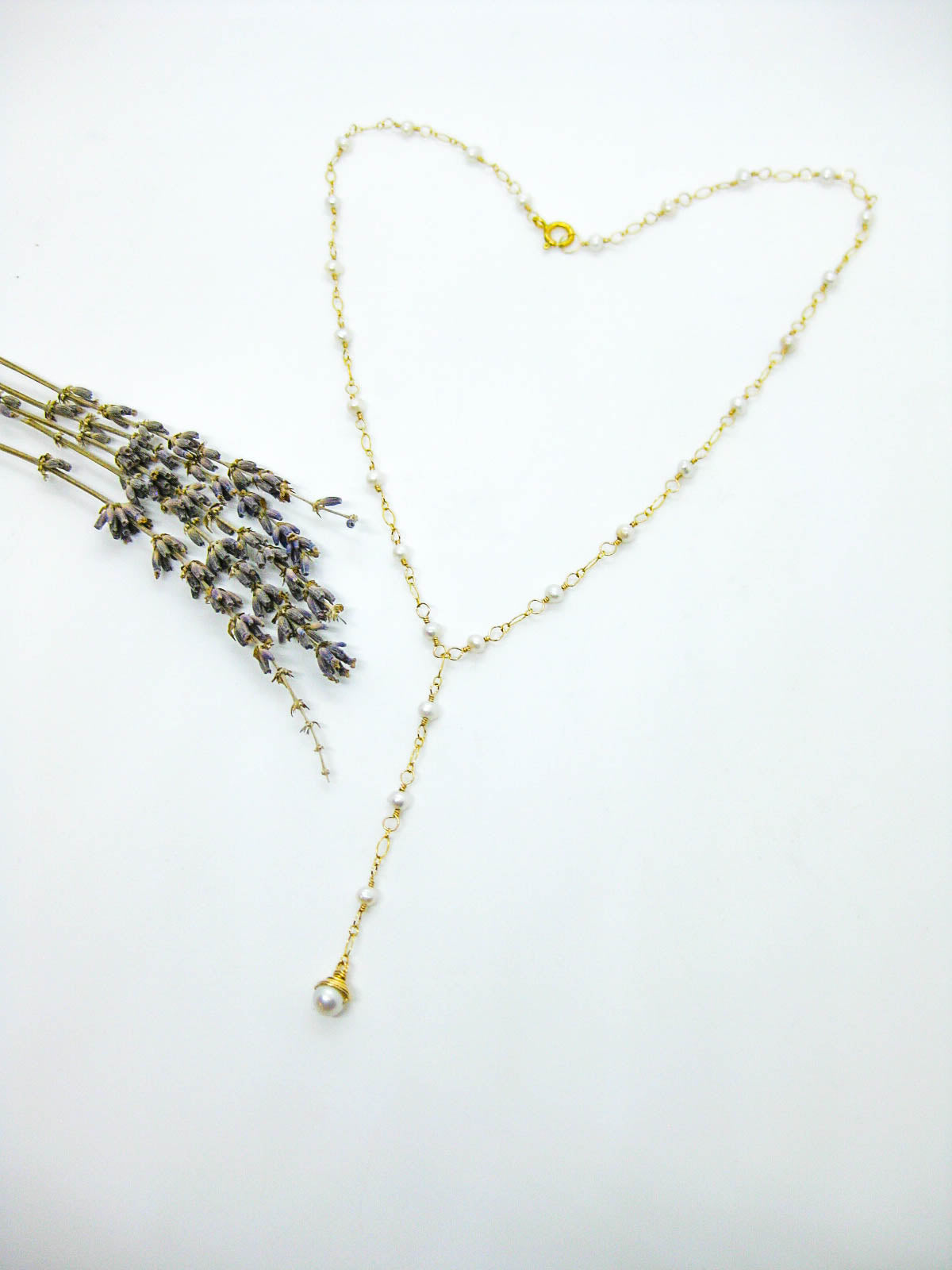 Daffodil: Pearl Drop Necklace