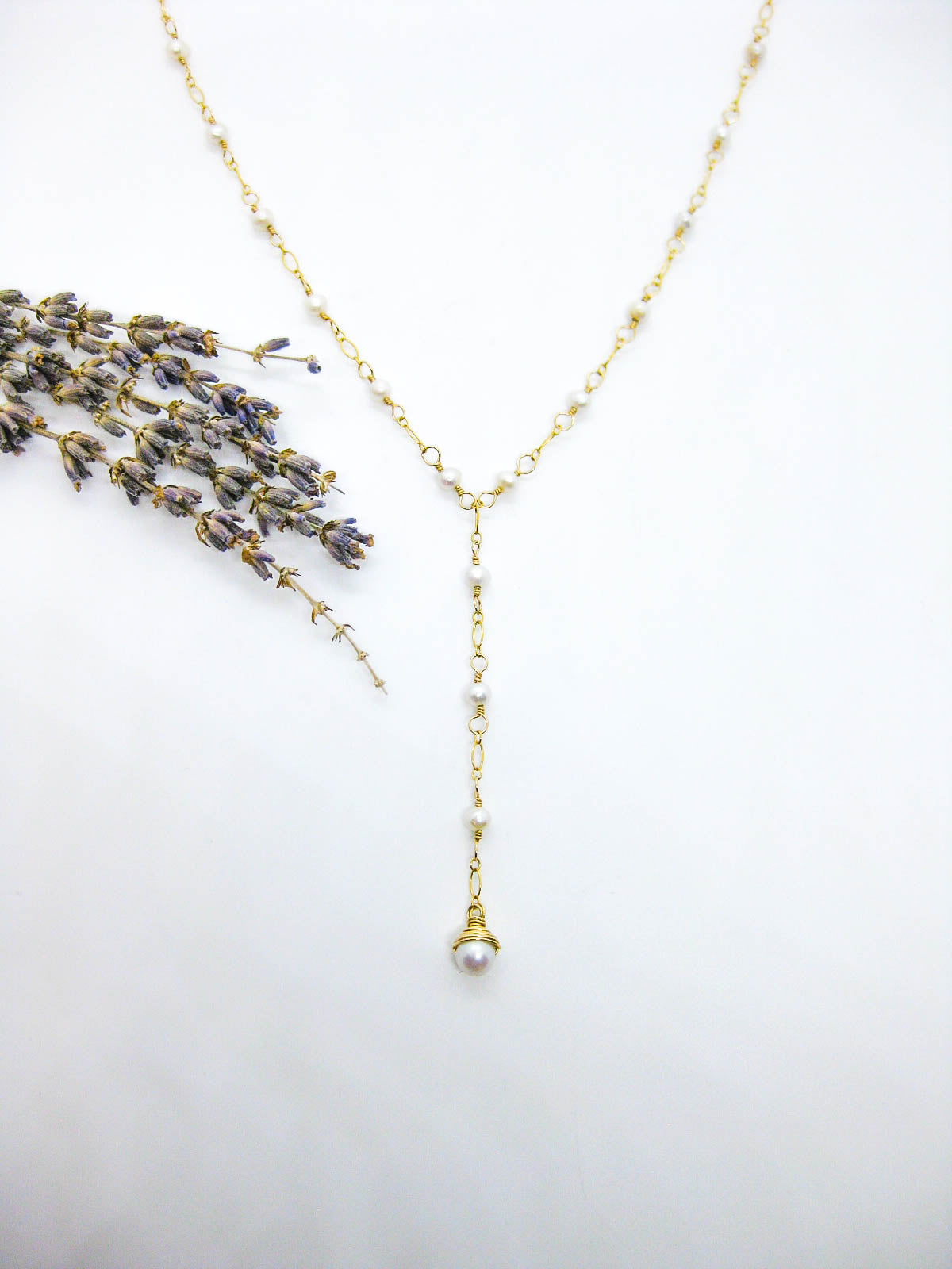 Daffodil: Pearl Drop Necklace