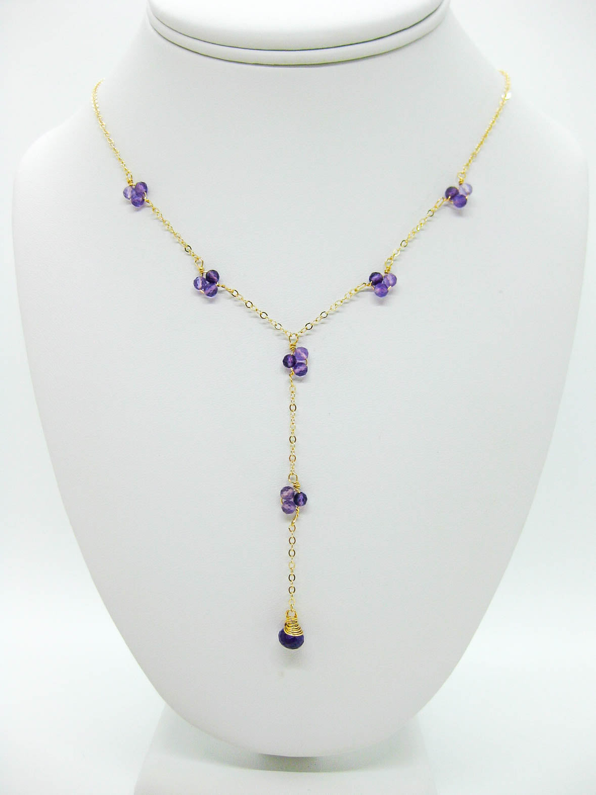 Hyacinth: Amethyst Drop Necklace