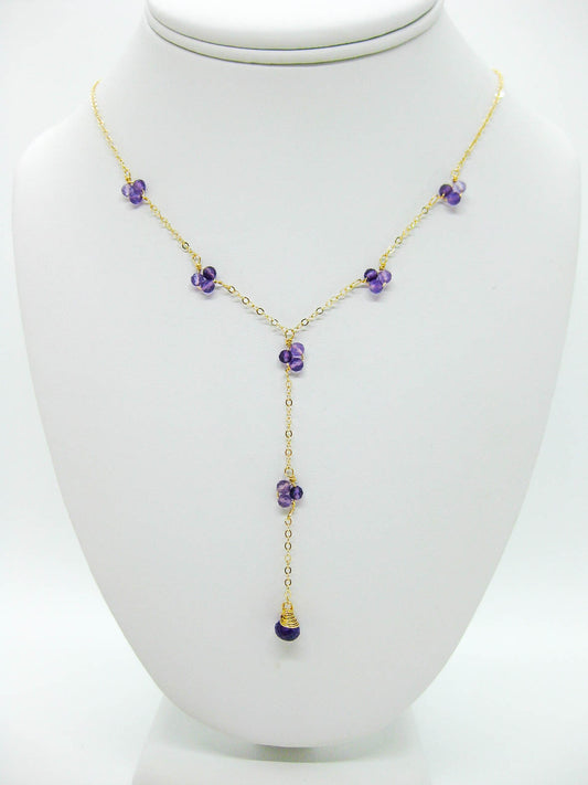 Hyacinth: Amethyst Drop Necklace