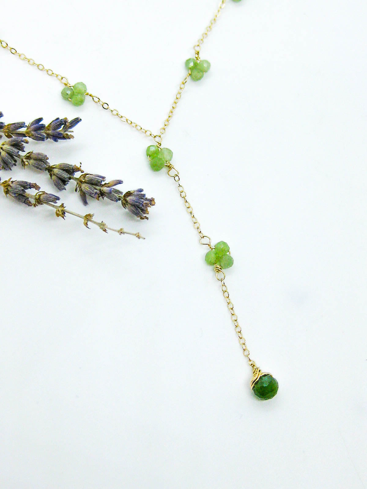 Hyacinth: Jade Drop Necklace