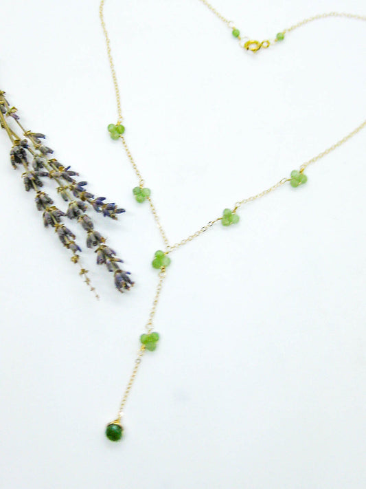Hyacinth: Jade Drop Necklace