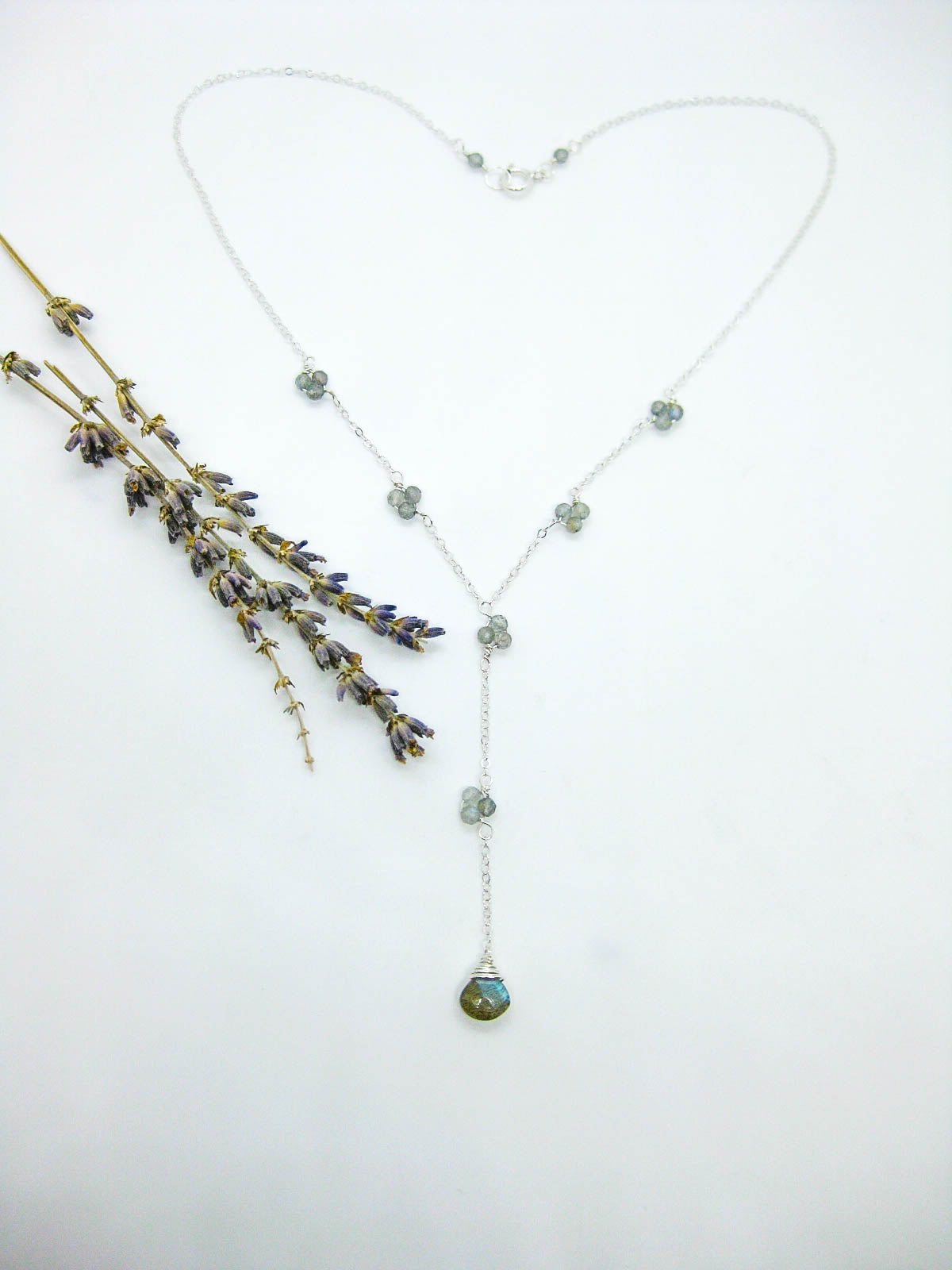 Hyacinth: Labradorite Drop Necklace