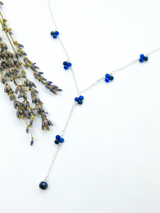 Hyacinth: Lapis Drop Necklace