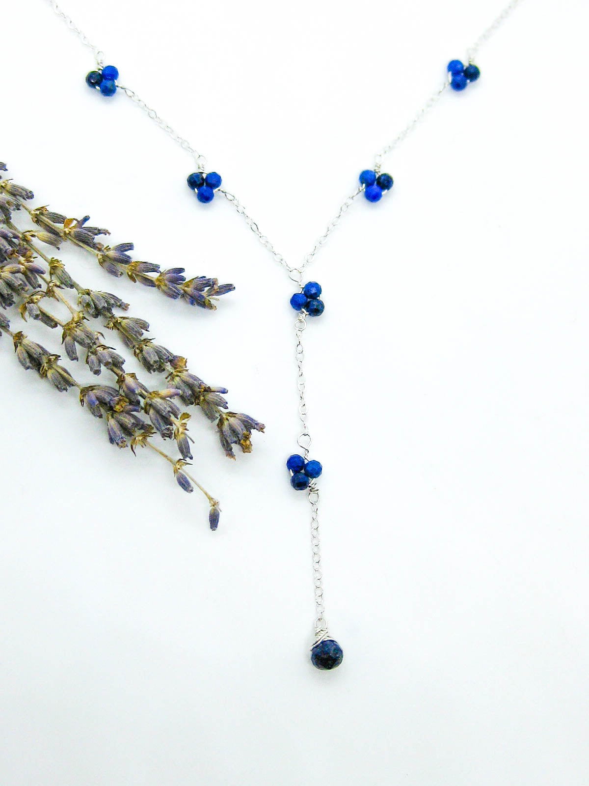 Hyacinth: Lapis Drop Necklace