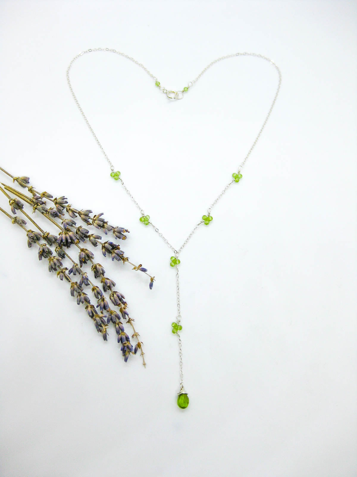 Hyacinth: Peridot Drop Necklace