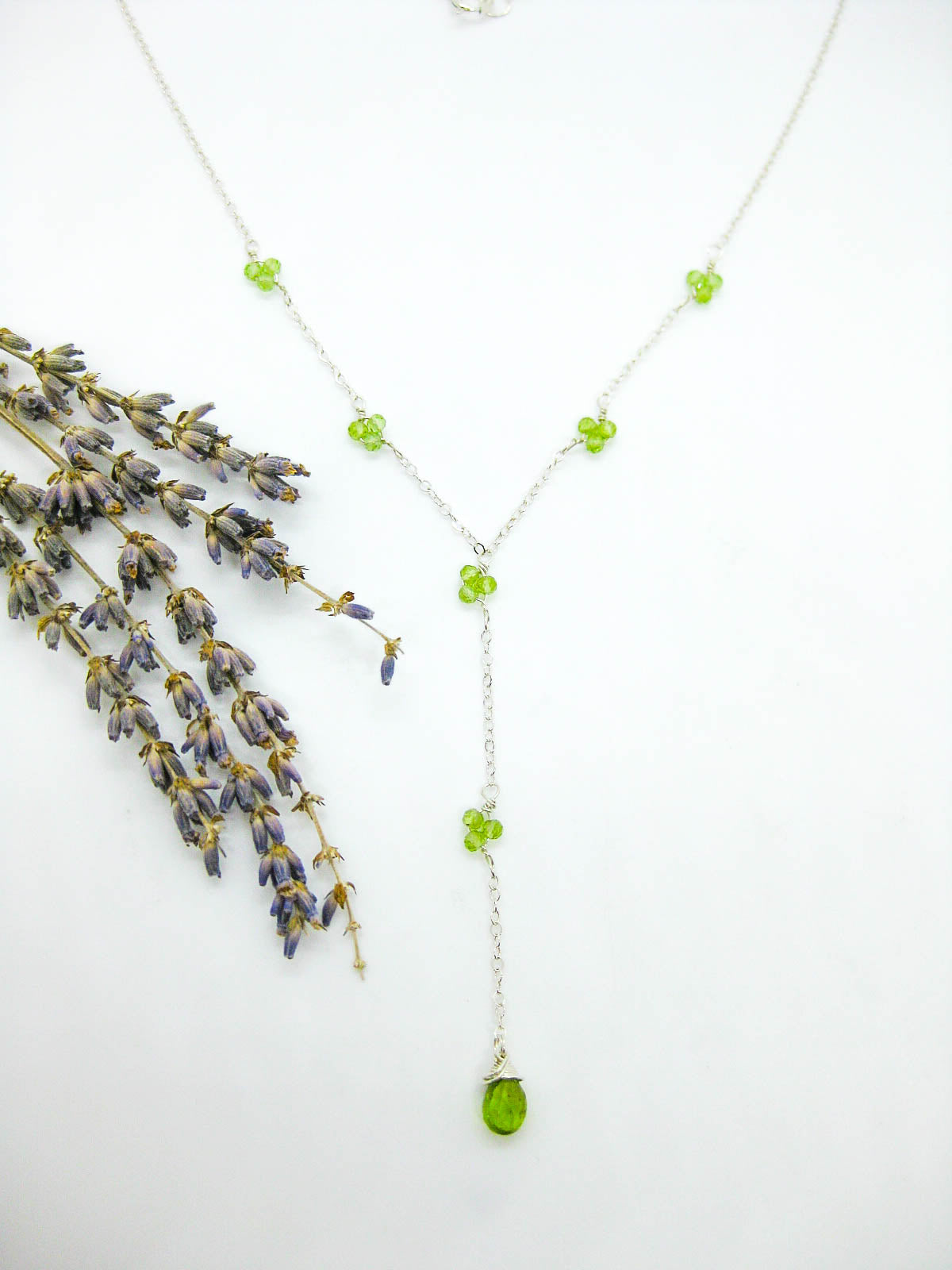 Hyacinth: Peridot Drop Necklace