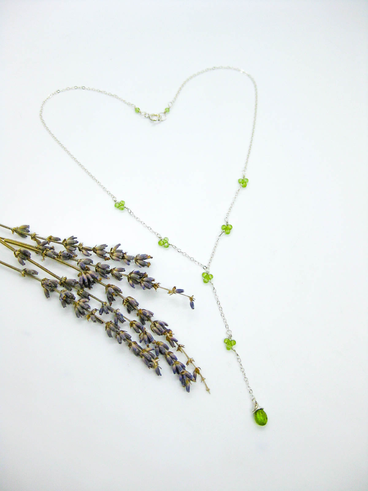 Hyacinth: Peridot Drop Necklace