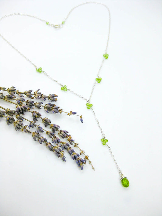 Hyacinth: Peridot Drop Necklace