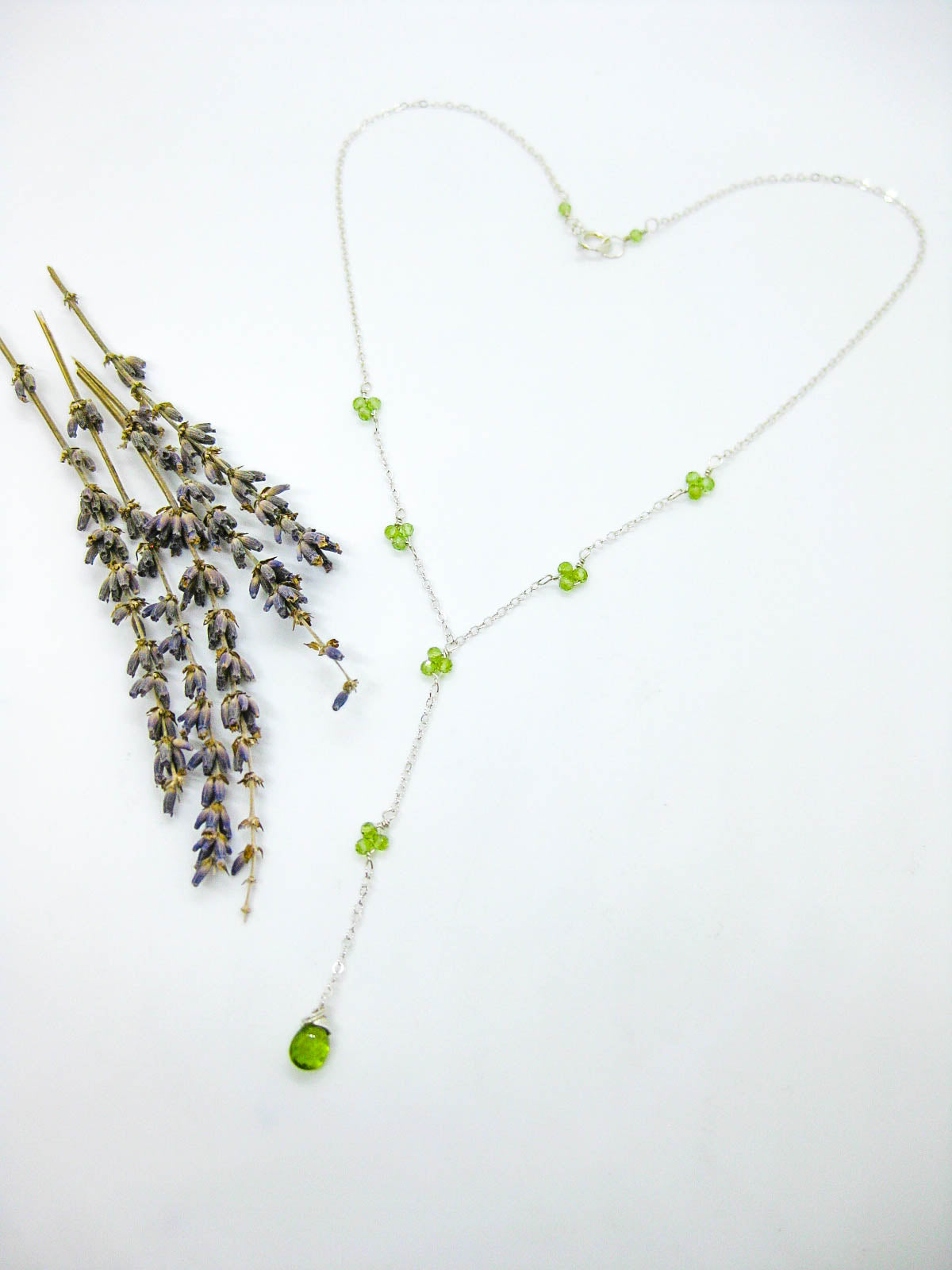 Hyacinth: Peridot Drop Necklace