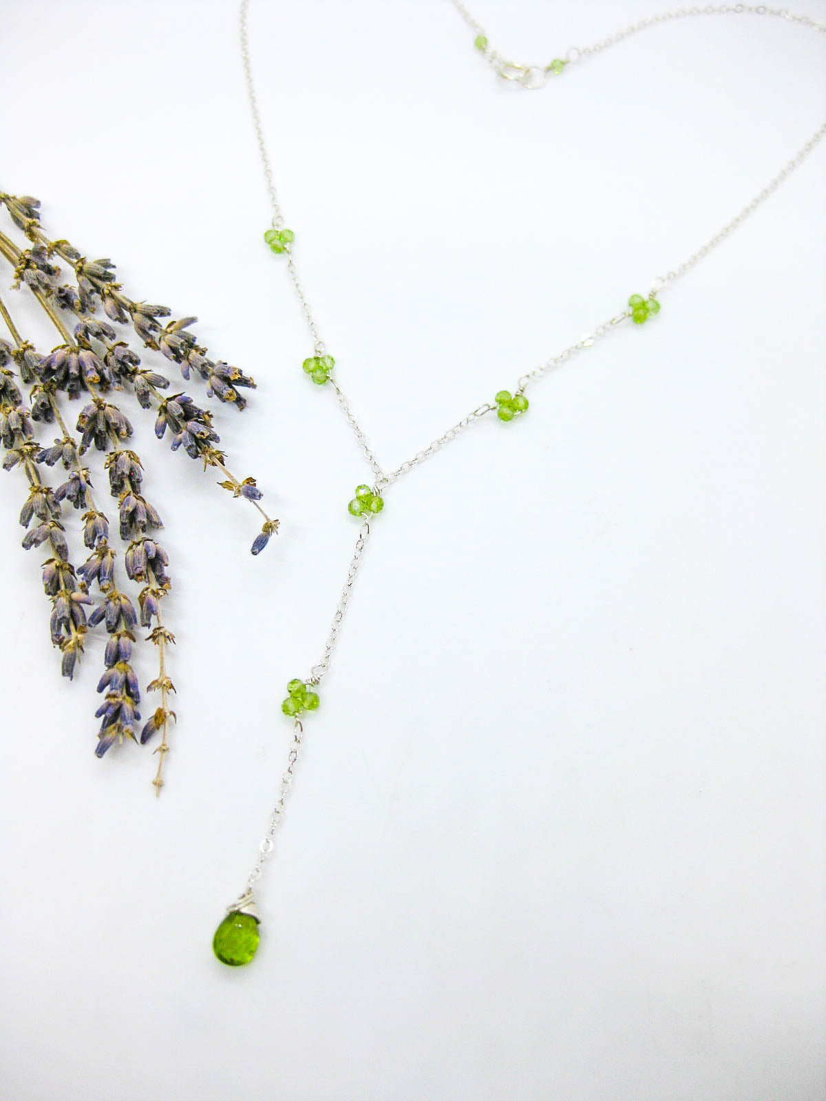 Hyacinth: Peridot Drop Necklace