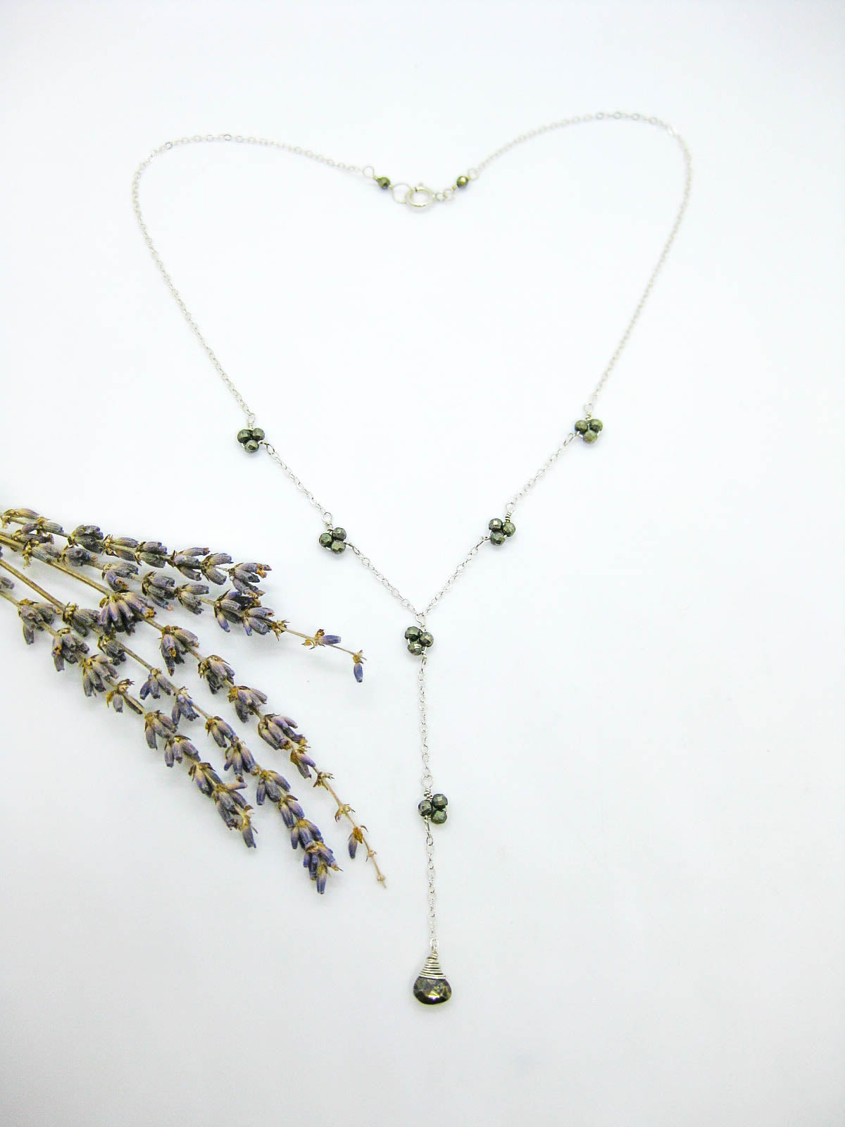 Hyacinth: Pyrite Drop Necklace