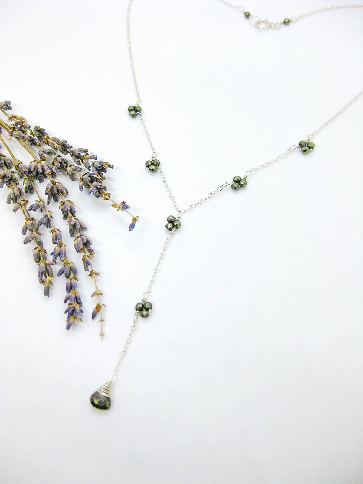 Hyacinth: Pyrite Drop Necklace