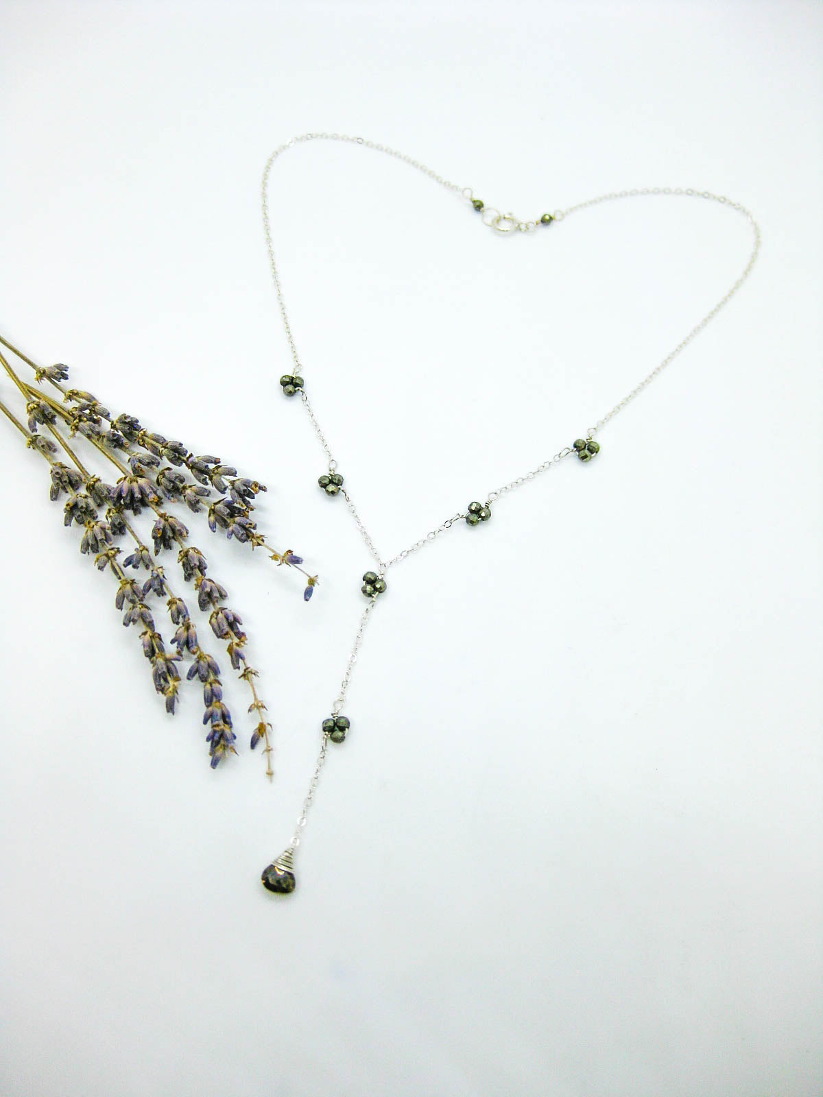 Hyacinth: Pyrite Drop Necklace