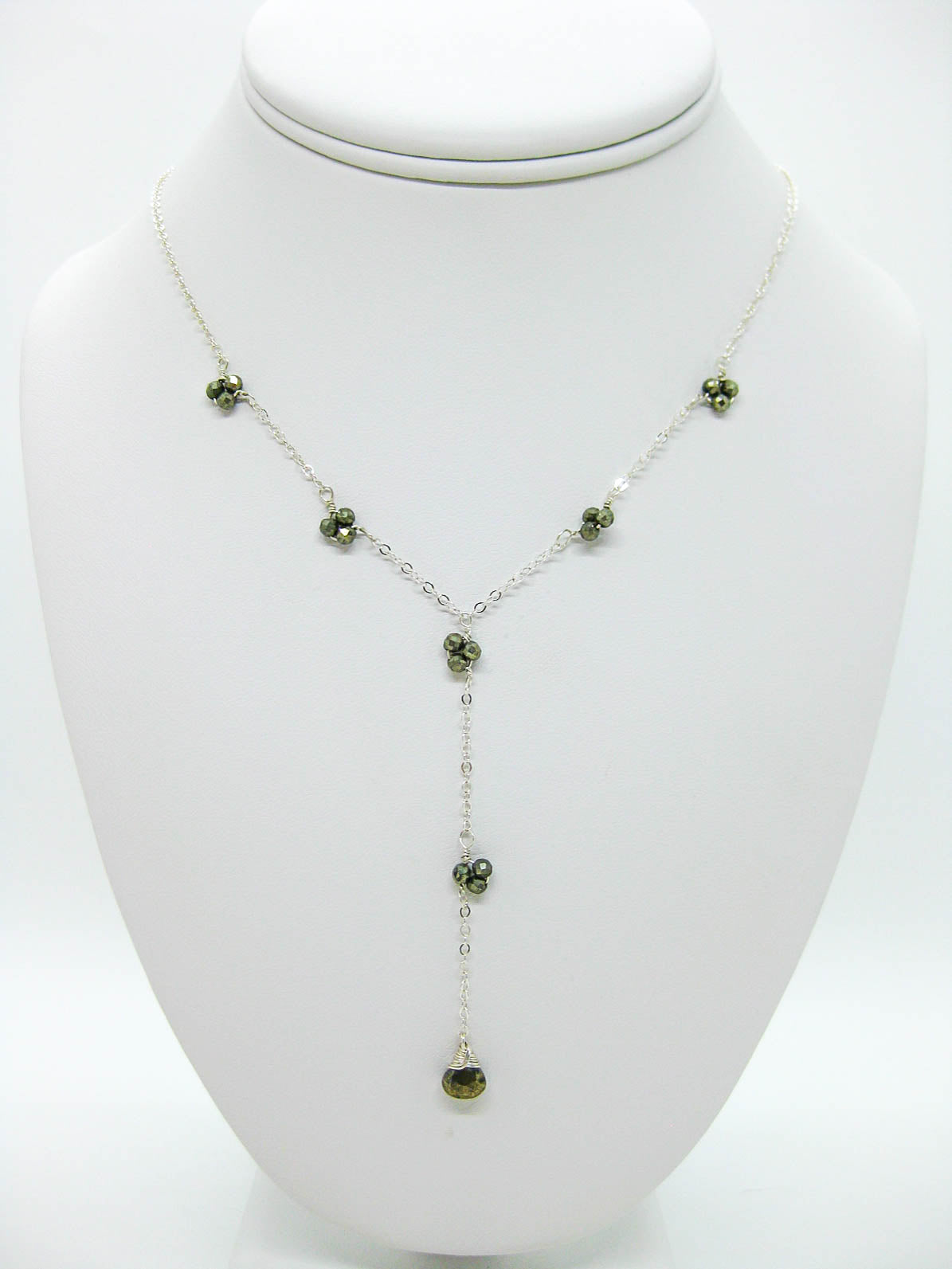 Hyacinth: Pyrite Drop Necklace