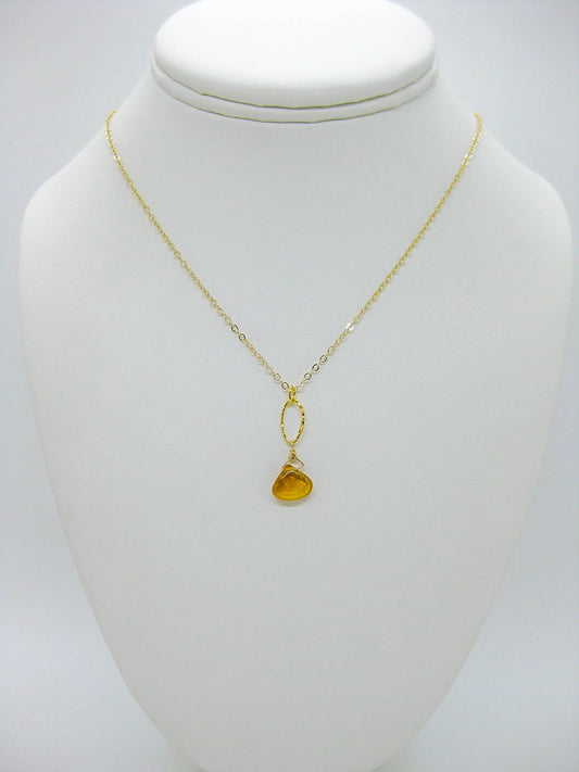 Chrysanthe: Citrine Necklace - n403