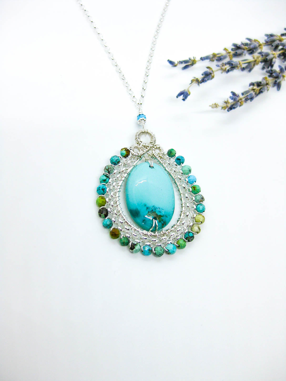 Alyssa: Turquoise 22" Necklace - n588oak