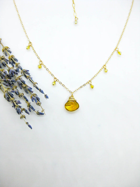 Chamomile: Citrine Necklace - n600