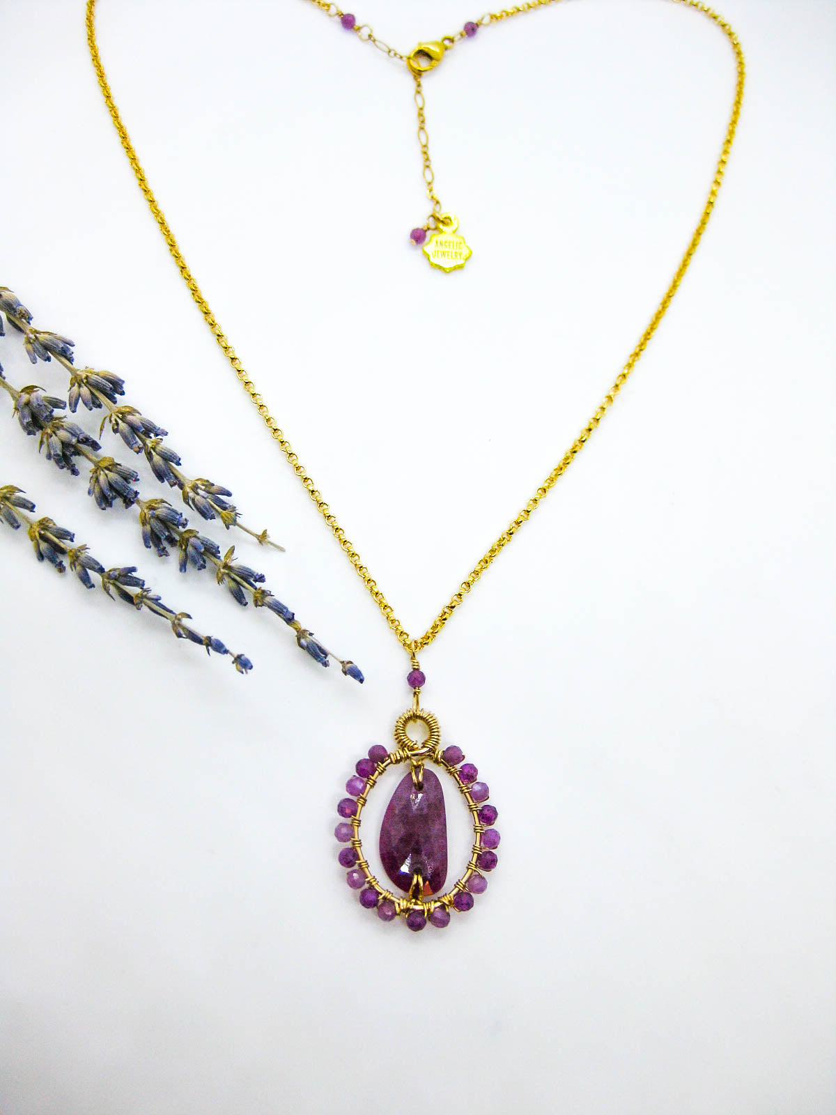 Peony: Ruby Necklace - n607oak