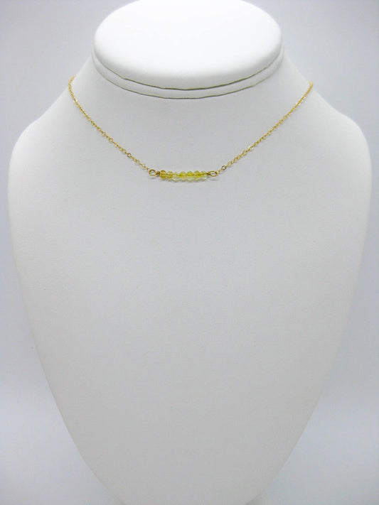 Violet: Citrine Choker - n621