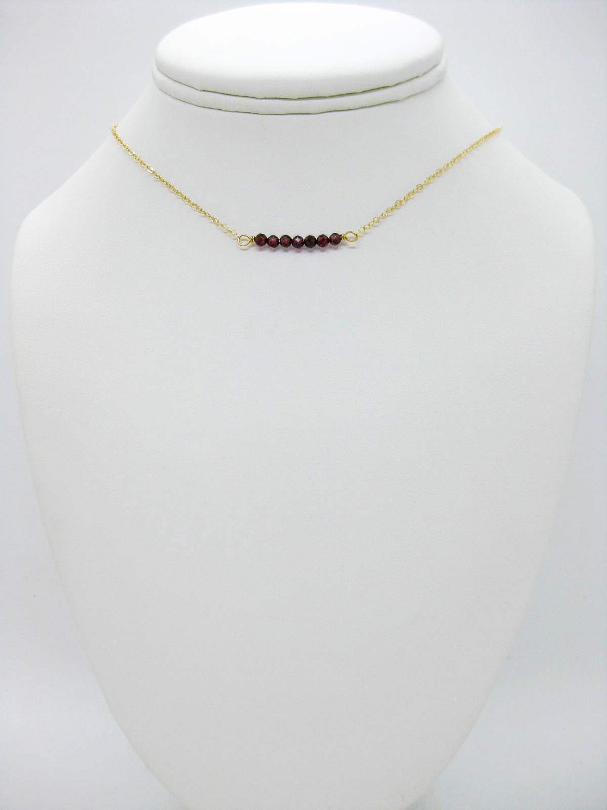 Violet: Garnet Choker - n622