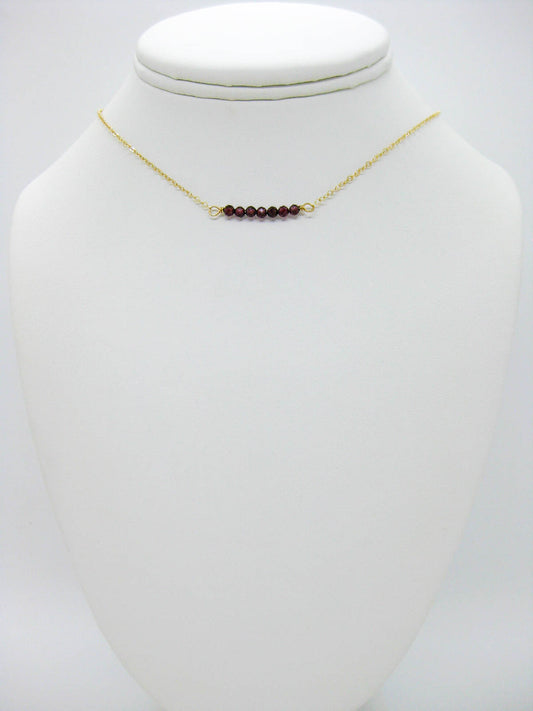 Violet: Garnet Choker - n622