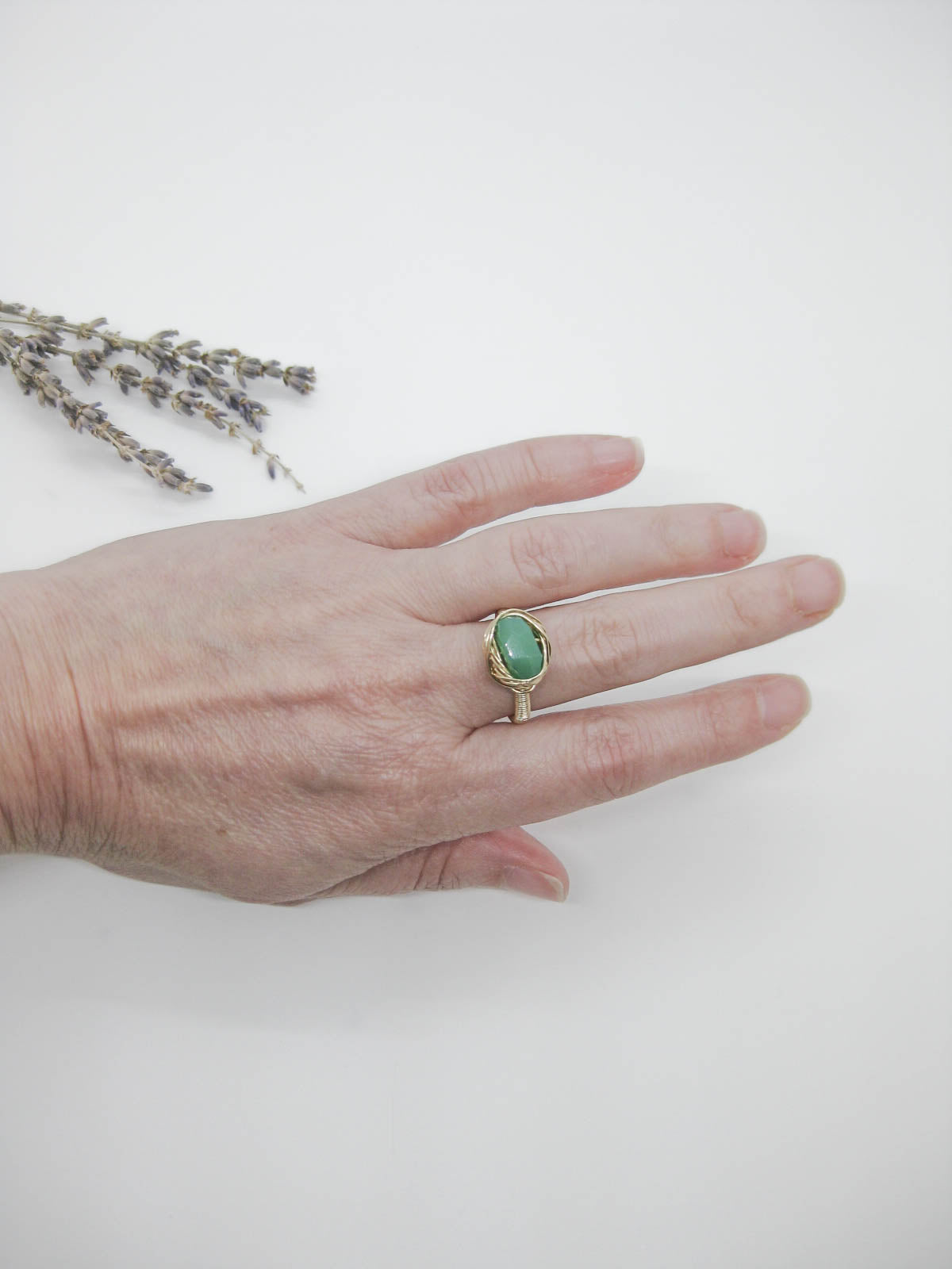 Calla: Chrysoprase Ring