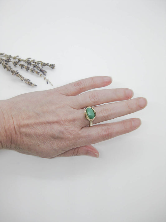 Calla: Chrysoprase Ring
