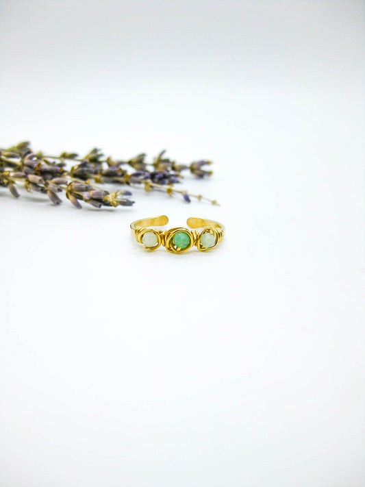 Hyacinth: Chrysoprase Ring