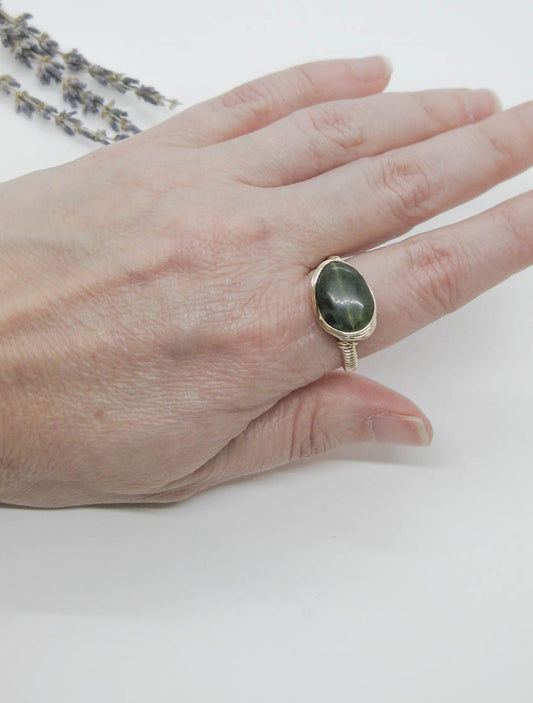 Calla: Jade Ring - r42