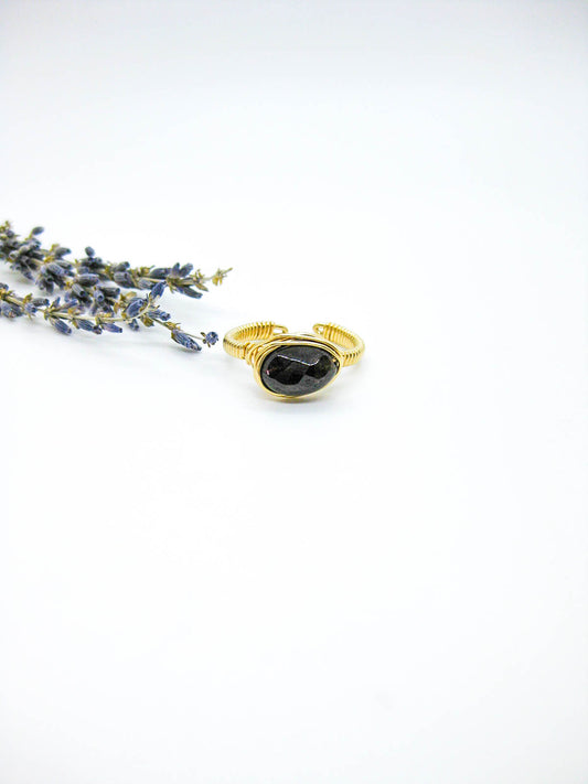 Calla: Garnet Ring - r43