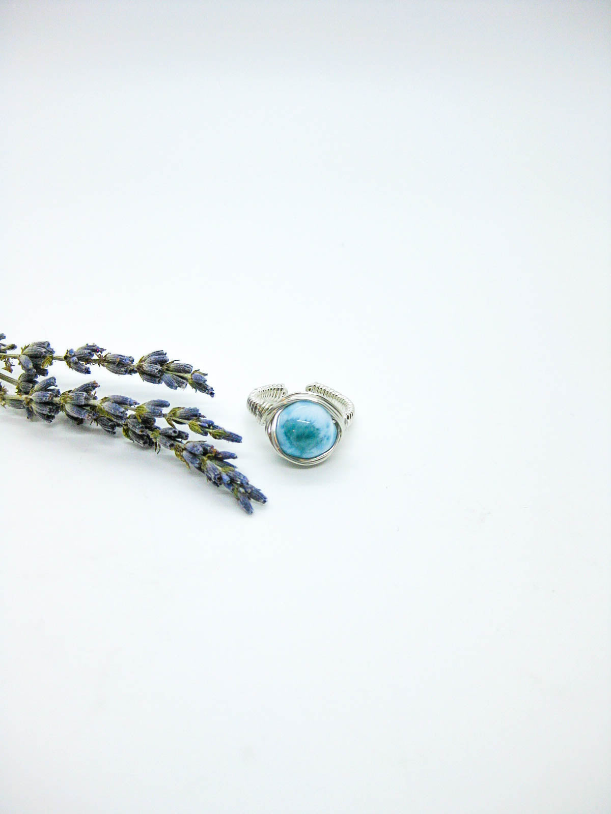 Calla : Larimar Ring - r66